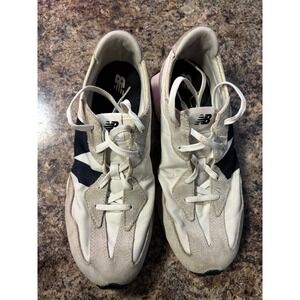New Balance 327 Sea Salt Black Suede Nylon Sneakers GS327FE Womens 8.5 Kids 7